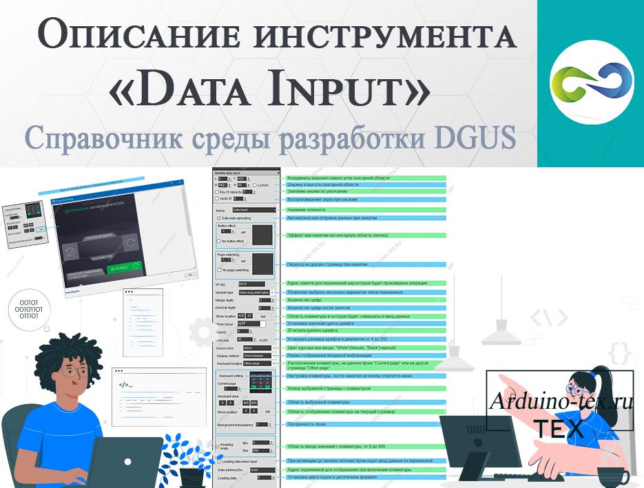 Описание инструмента «Data Input». Справочник среды разработки DGUS.