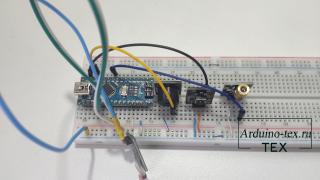 Arduino NANO; Знакомый нам модуль KY-008; KY-004 Модуль тактовой кнопки; KY-006 модуль с пассивным звуковым излучателем; KY-018 Фоторезистор; Макетная плата; Соединительные провода.