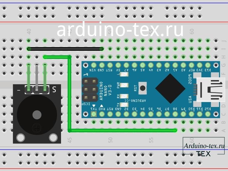 Схема подключения к Arduino NANO KY-006.
