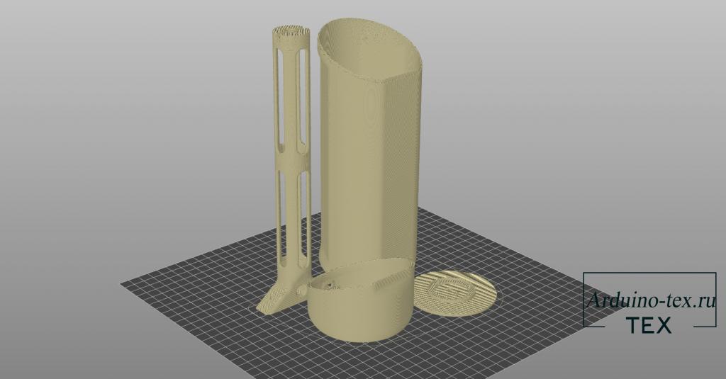 Настольная лампа-ночник, процесс разработки и 3Д печати