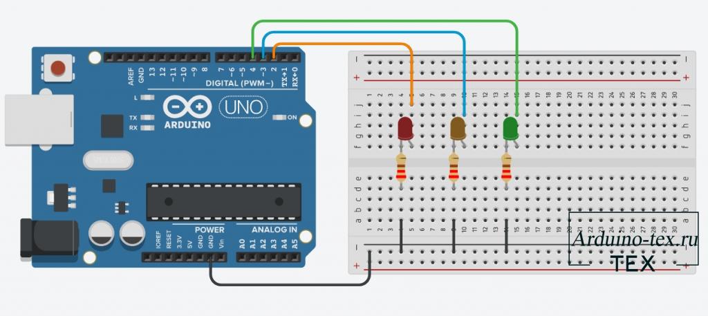 Как подключить светодиоды к Arduino UNO?